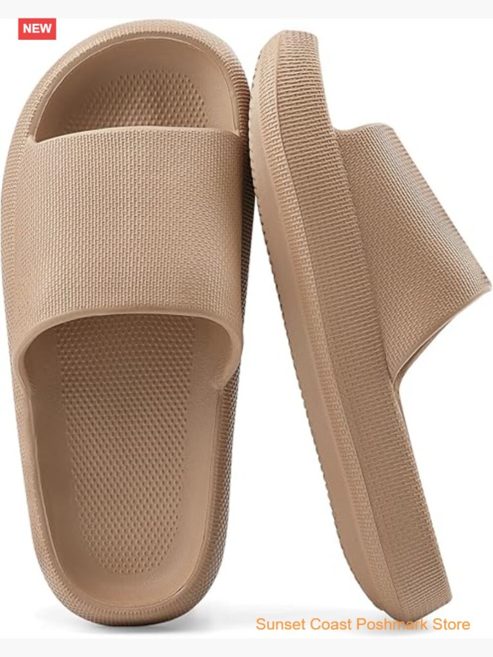 Extra Soft Pillow Slippers with Non-Slip Thick Sole - Open Toe Cloud Slides for